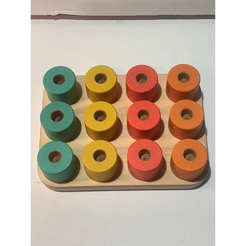 Lovevery Wooden Montessori Toy Set Stacking Peg Board and Sort Puzzle Toddler